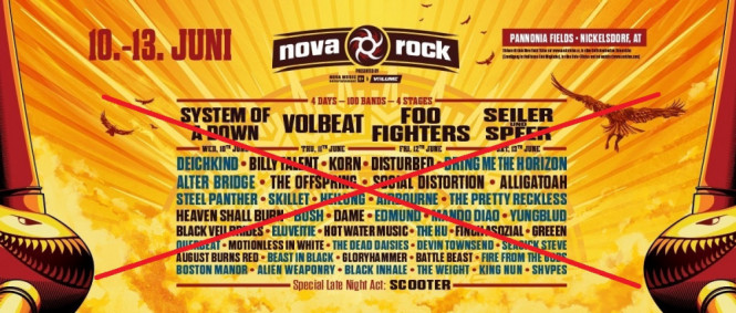Letošní Nova Rock je oficiálně zrušen