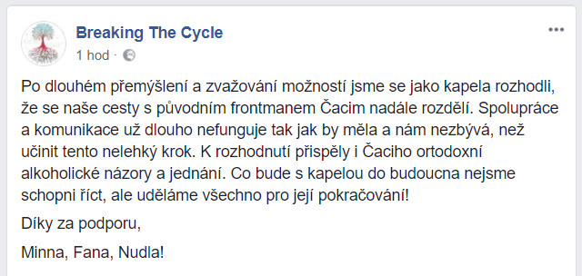 Breaking the Cycle - Apríl 2018